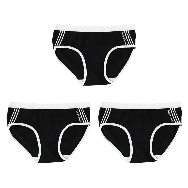 3Pcs/set Women Cotton Panties Women Sexy Low Rise Briefs Female Solid Color Breathbale Underwear Soft Lingerie