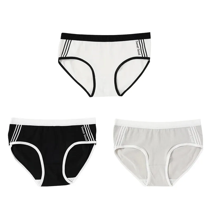 3Pcs/set Women Cotton Panties Women Sexy Low Rise Briefs Female Solid Color Breathbale Underwear Soft Lingerie