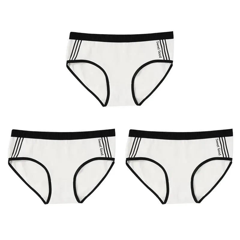 3Pcs/set Women Cotton Panties Women Sexy Low Rise Briefs Female Solid Color Breathbale Underwear Soft Lingerie