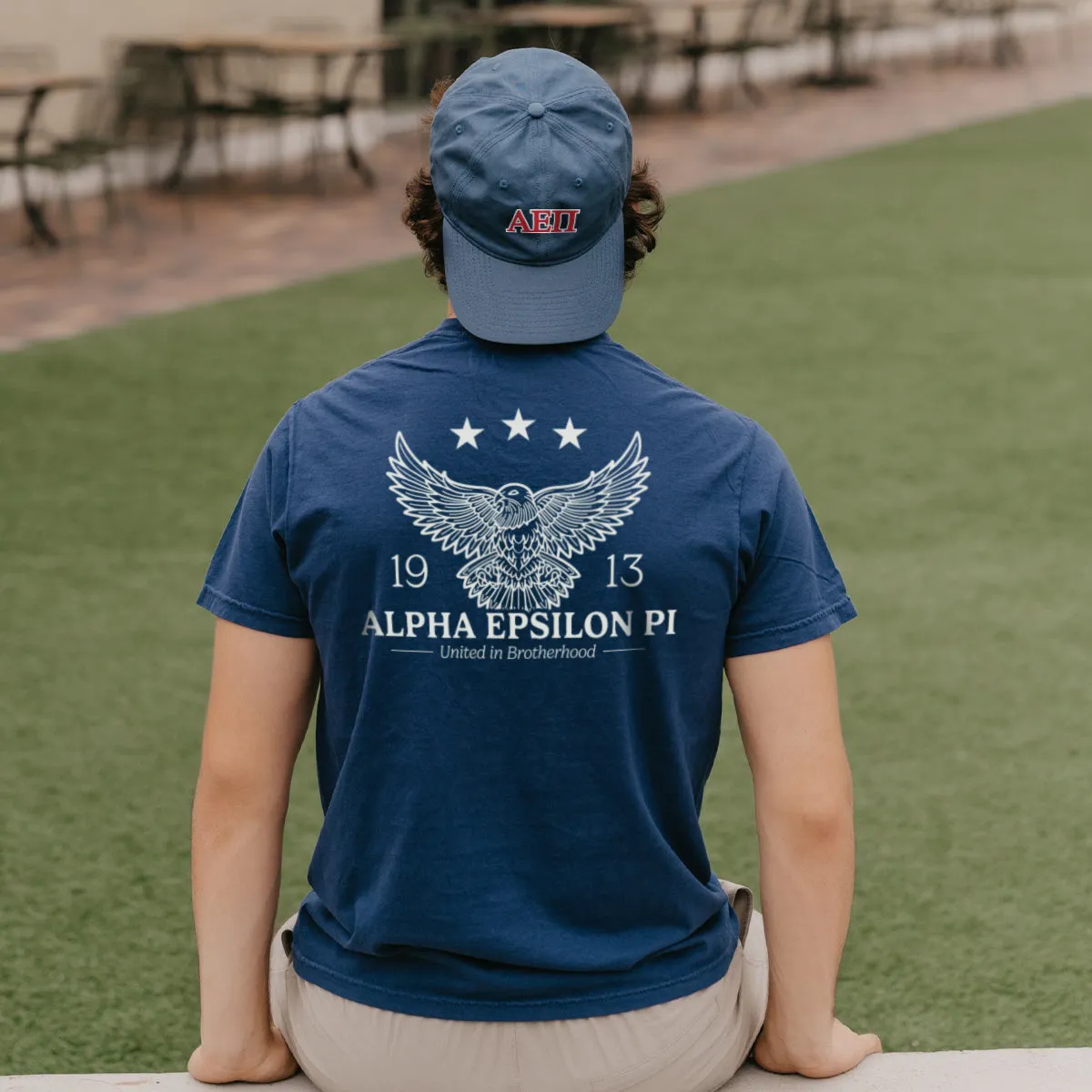 AEPi Comfort Colors Patriotic Eagle Short Sleeve Tee