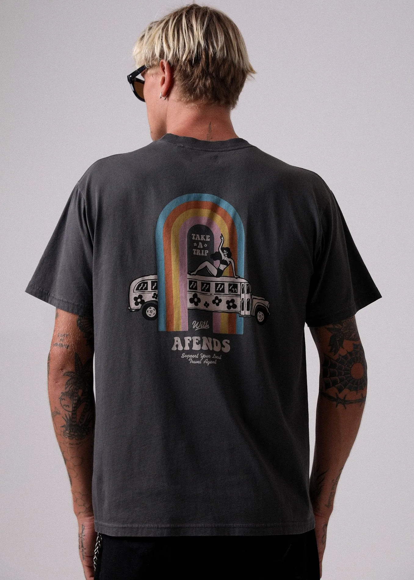 Afends Mens Trippin - Retro Fit Tee