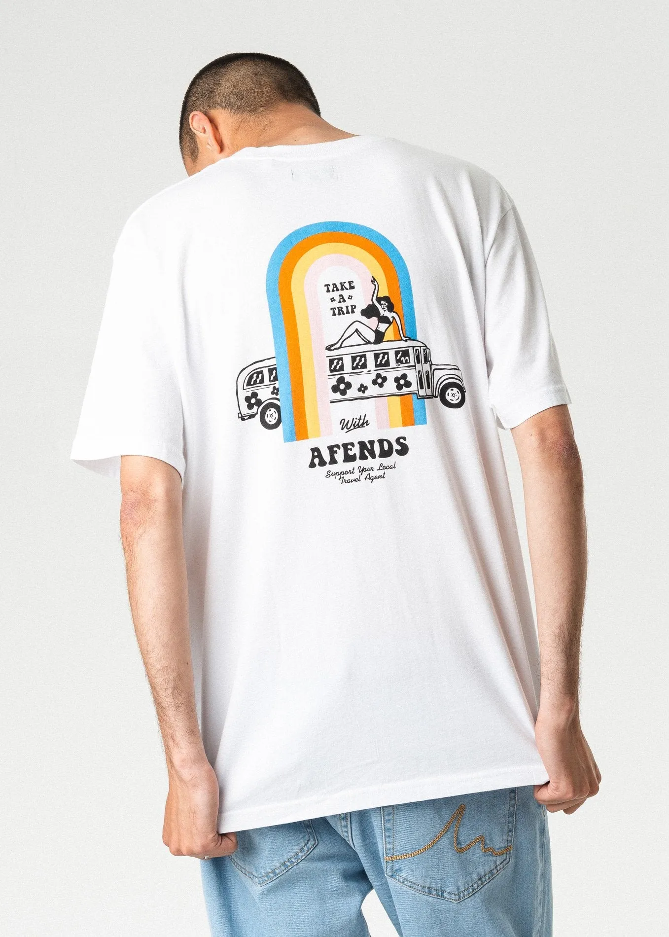 Afends Mens Trippin - Retro Fit Tee