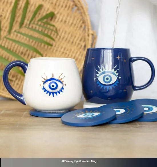 All Seeing Eye Rounded Mug-H9.5cm x W14.5cm x D11cm