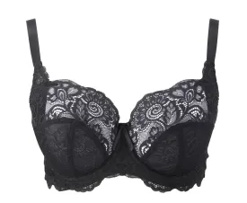 Andorra Black Full Cup Bra - Panache