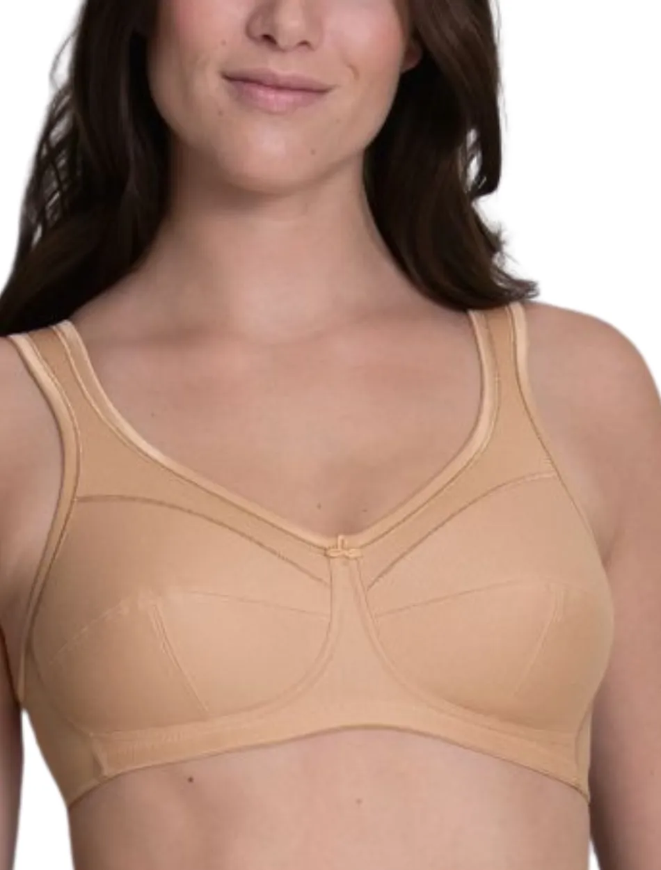 Anita Jana Comfort Cotton Soft Cup Bra, Deep Sand | Beige Anita Jana Bra | Beige Anita Jana Wireless Bra