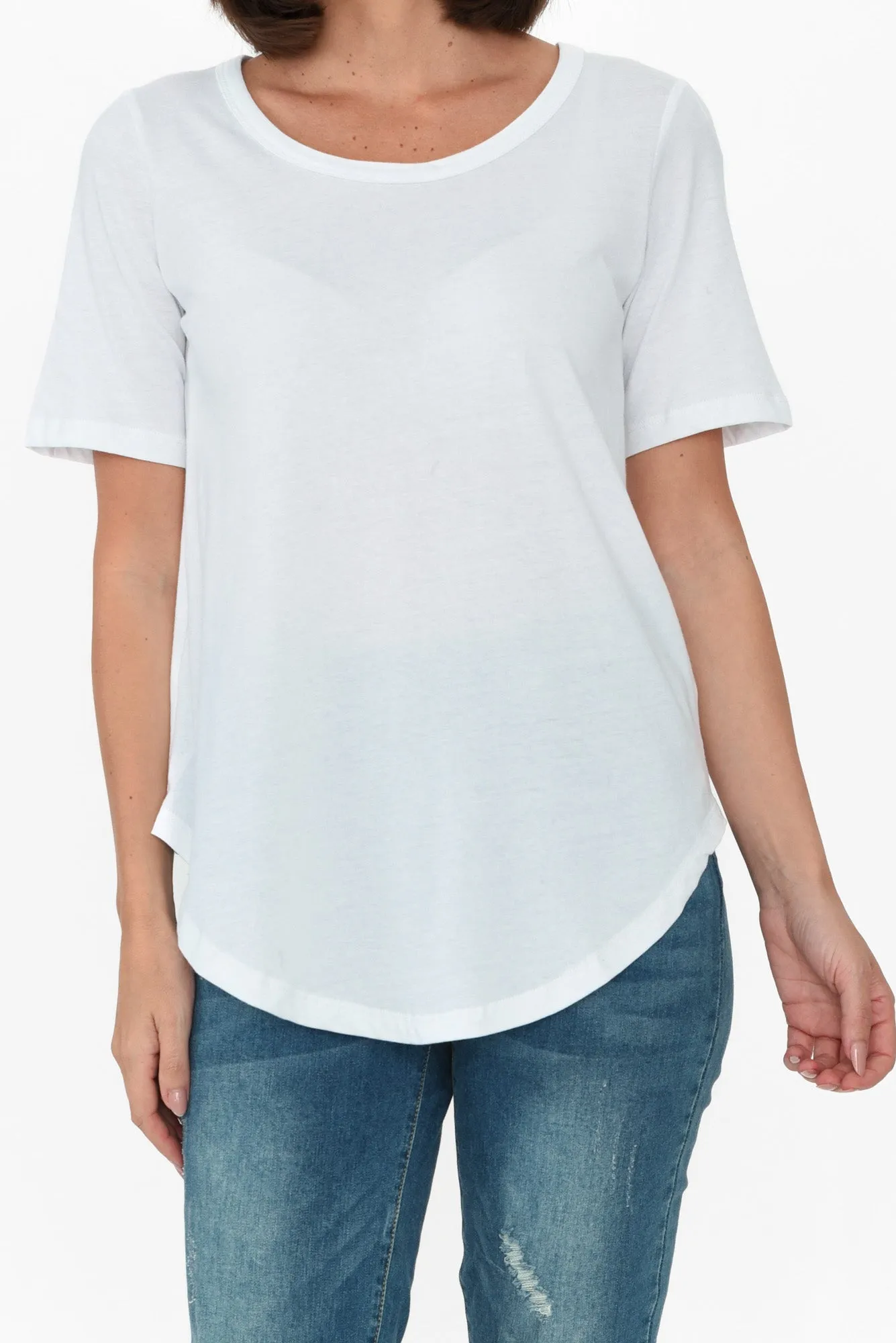 Ariana White Cotton Tee