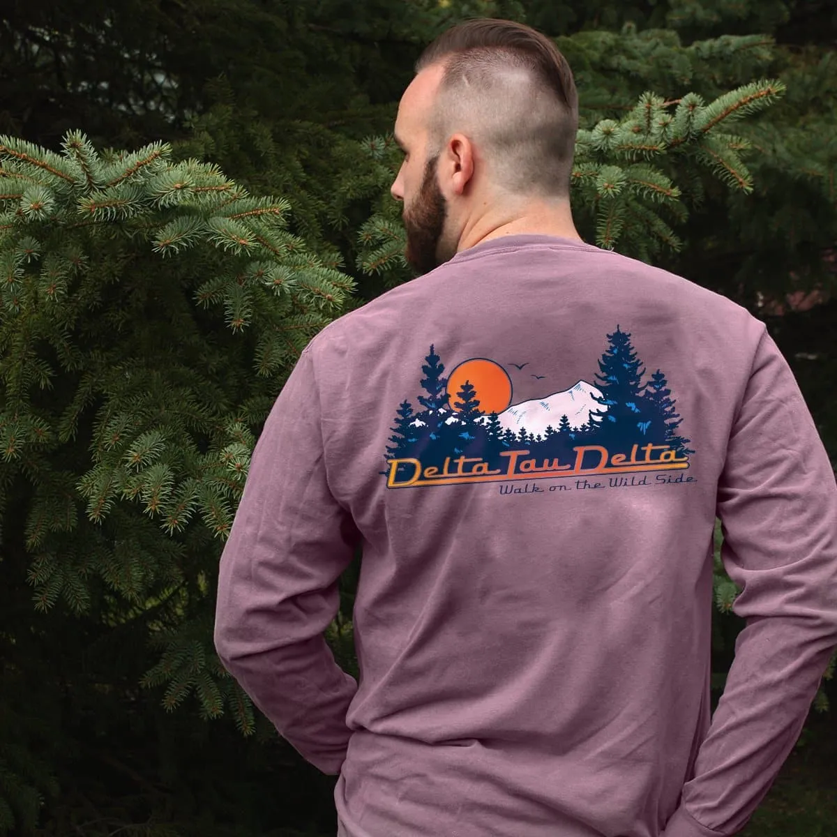 ATO Comfort Colors Berry Retro Wilderness Long Sleeve Pocket Tee