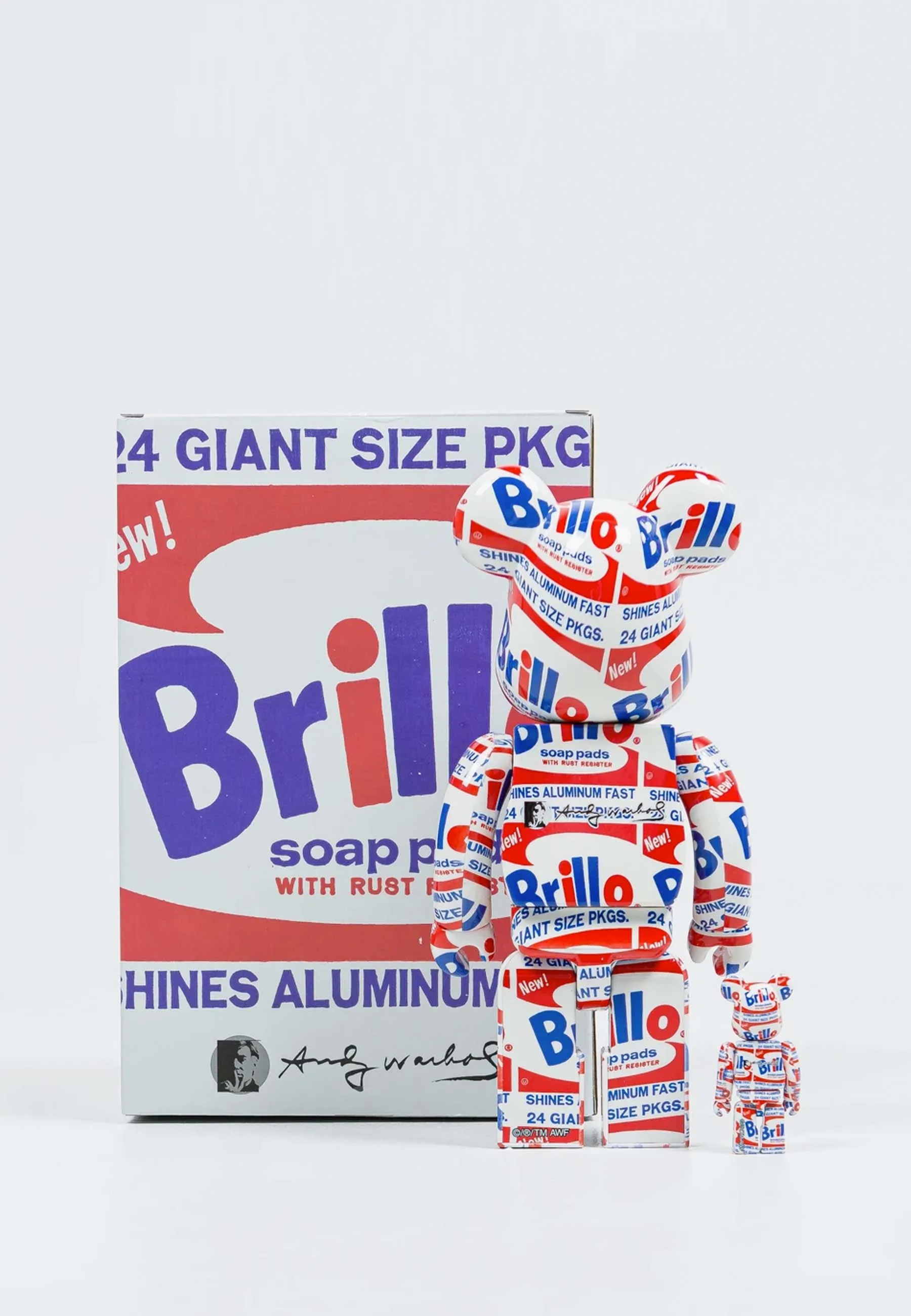 Be@rbrick Warhol 'Brillo' 100% 400% Set