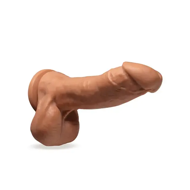 Blush Loverboy The Secret Agent Realistic 8.25 in. Dildo with Balls & Suction Cup Tan