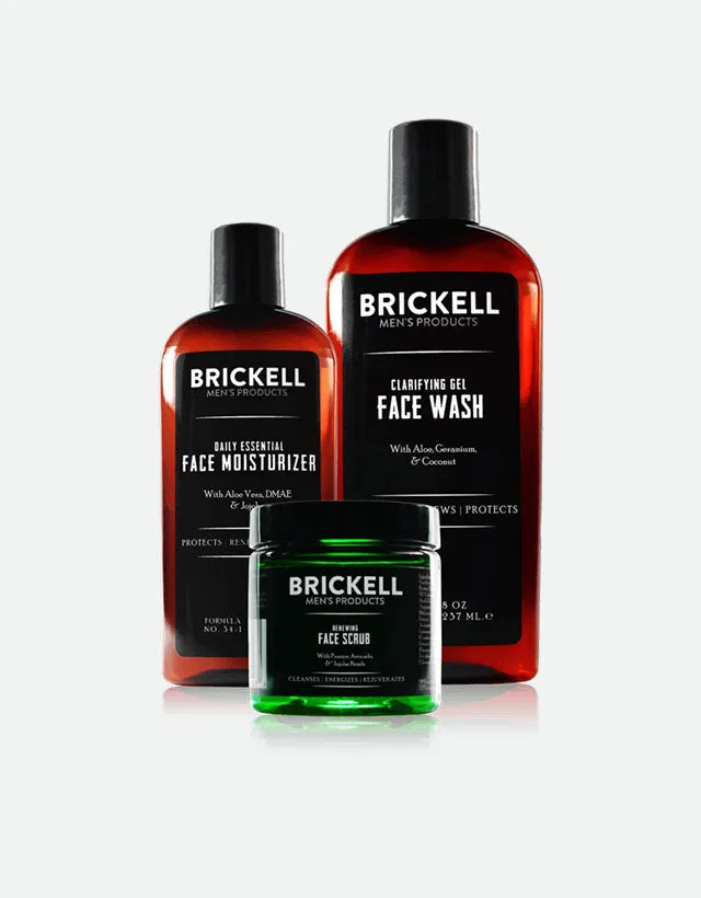 Brickell Men's Products - Men's Daily Advanced Face Care Routine I (Normal/Oily Skin) (Expiry - Dec 2023)