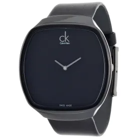 Calvin Klein Appeal Black Leather Strap Ladies Watch K0W23702