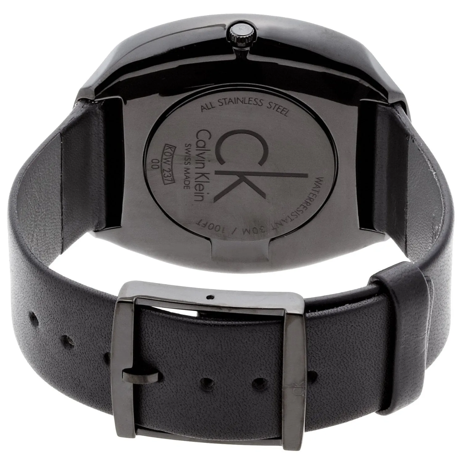 Calvin Klein Appeal Black Leather Strap Ladies Watch K0W23702