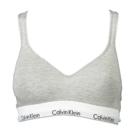 Calvin Klein Gray Cotton Women Bralette