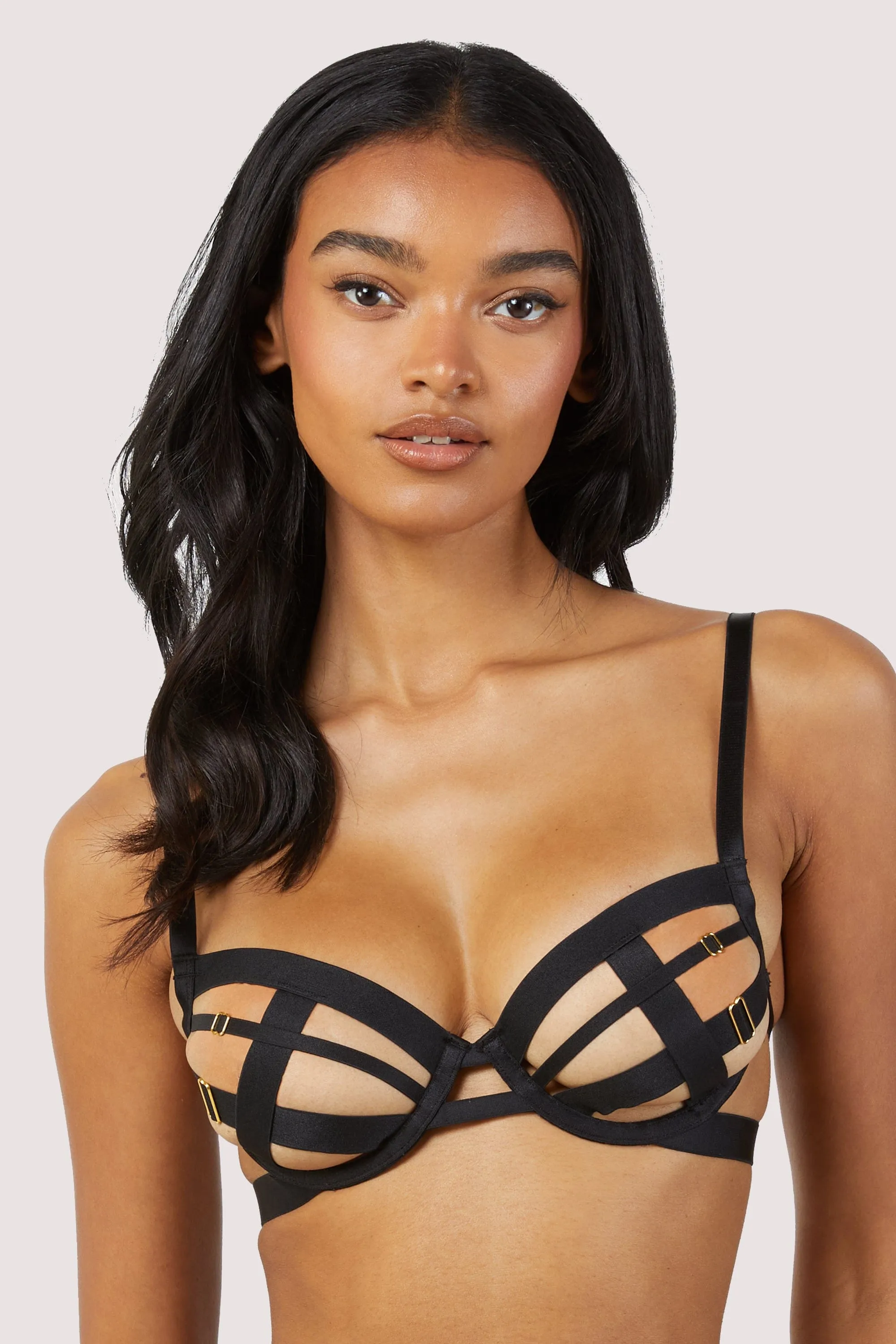 Chantal Black Open Elastic Set