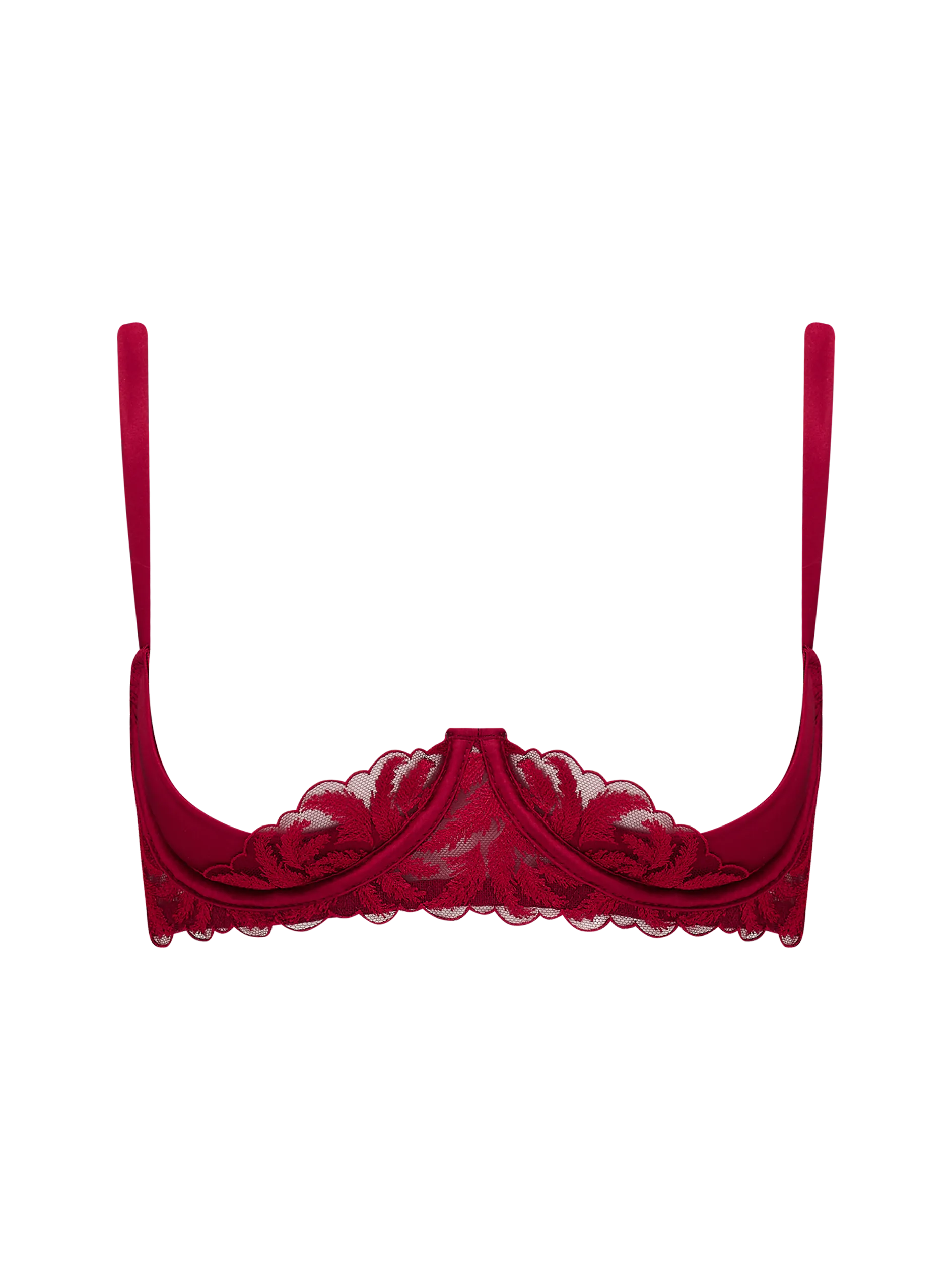 Coco de Mer Ravenna Quarter Cup Bra in Ruby