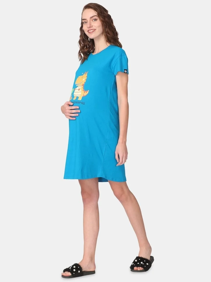 Combo Of Pregasaurus & Lookin' Pine Maternity T-Shirt Dress