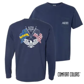 Comfort Colors Navy Patriot tee