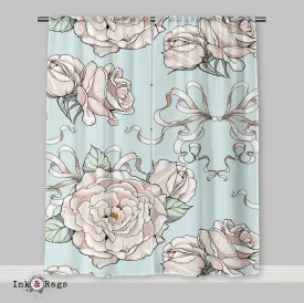 Country Chic Rose Curtains