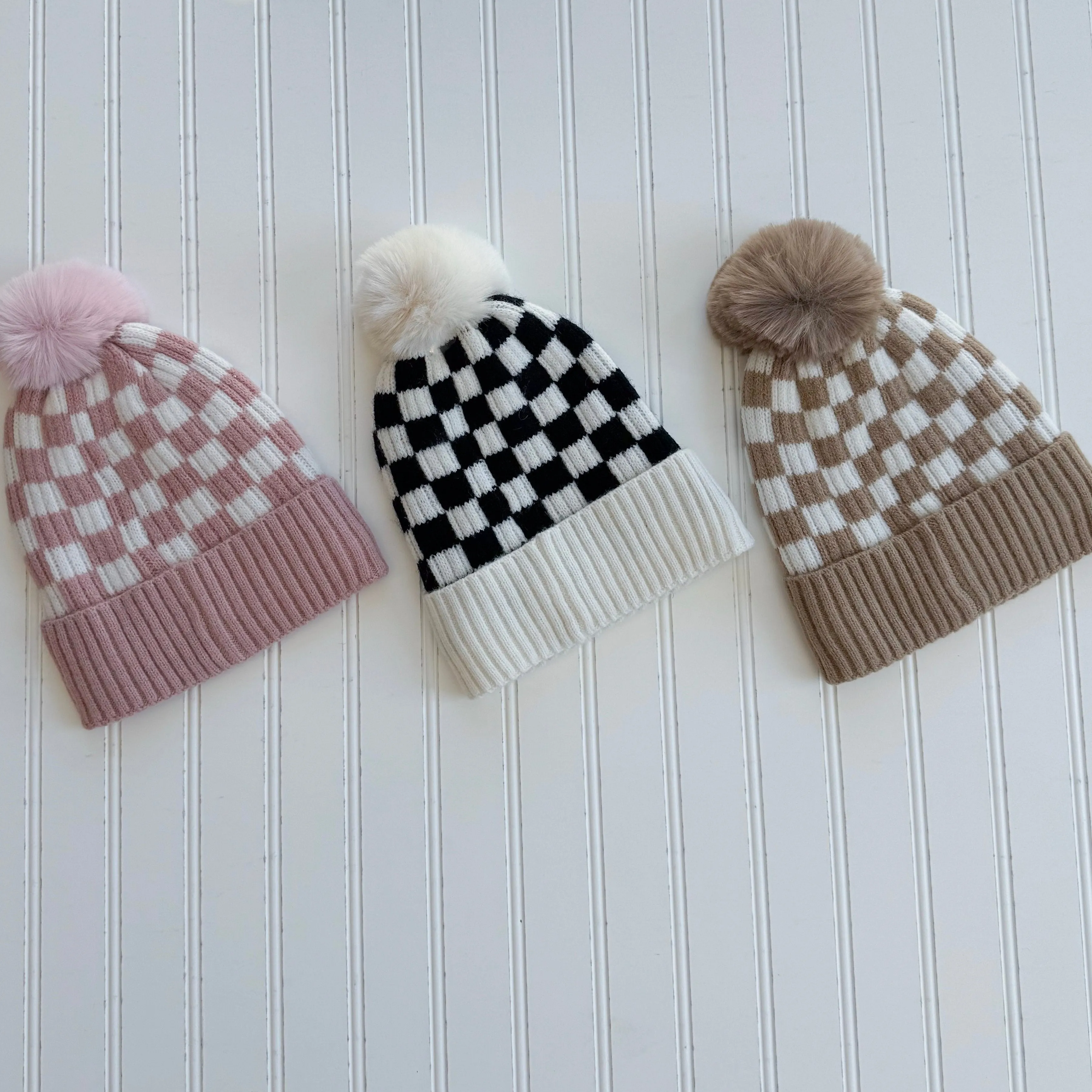 Cozy Checkered Beanie