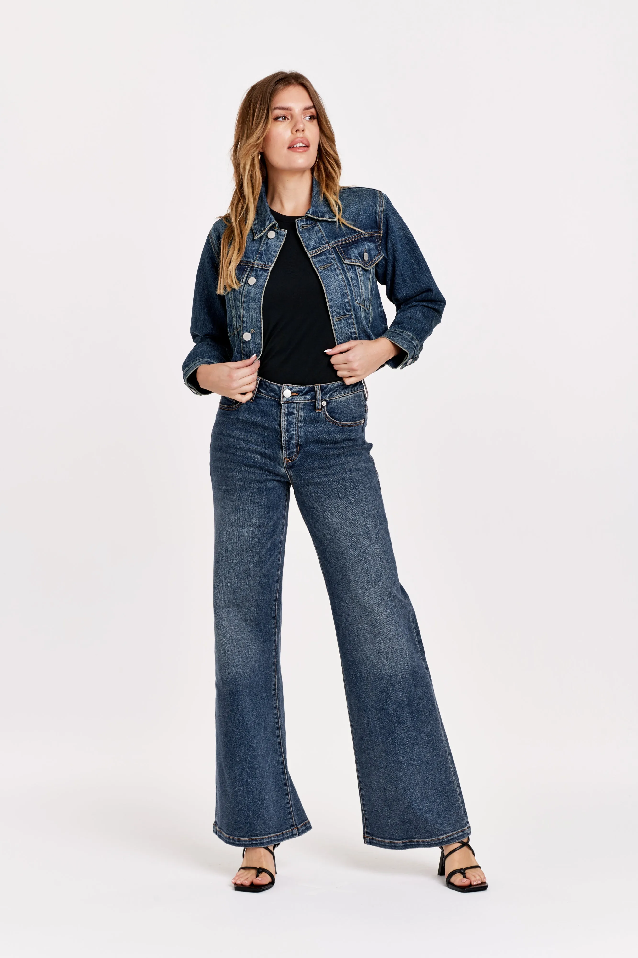 Dear John Farrah Super High Rise Wide Leg Jean