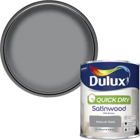 Dulux Quick Dry 750ml Satinwood Paint - Chic Shadow