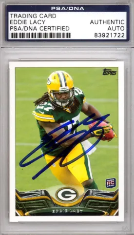 Eddie Lacy Autographed 2013 Topps Rookie Card #406 Green Bay Packers PSA/DNA #83921722