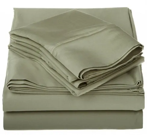 Egyptian Cotton 1200 Thread Count Solid Sheet Set King-Sage