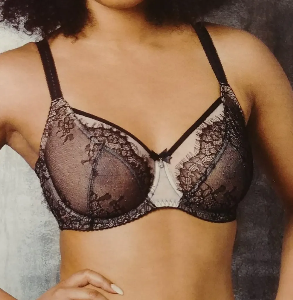 Fit Fully Yours Ava See Thru Lace Bra, Black | Black Fit Fully Yours Ava Bra