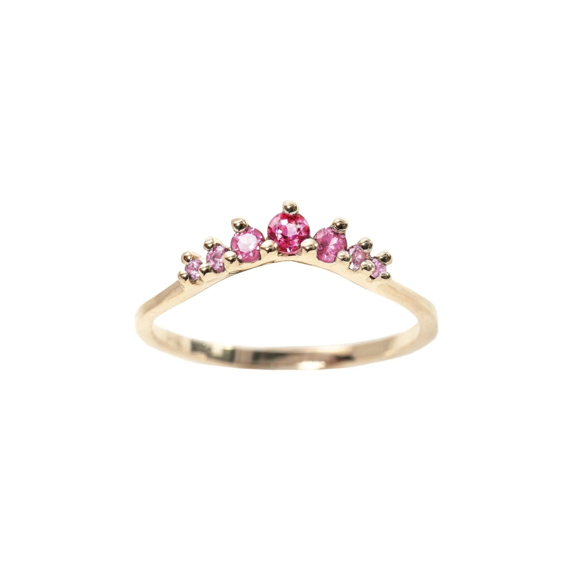 Gradient Pink Sapphire Beacen Ring