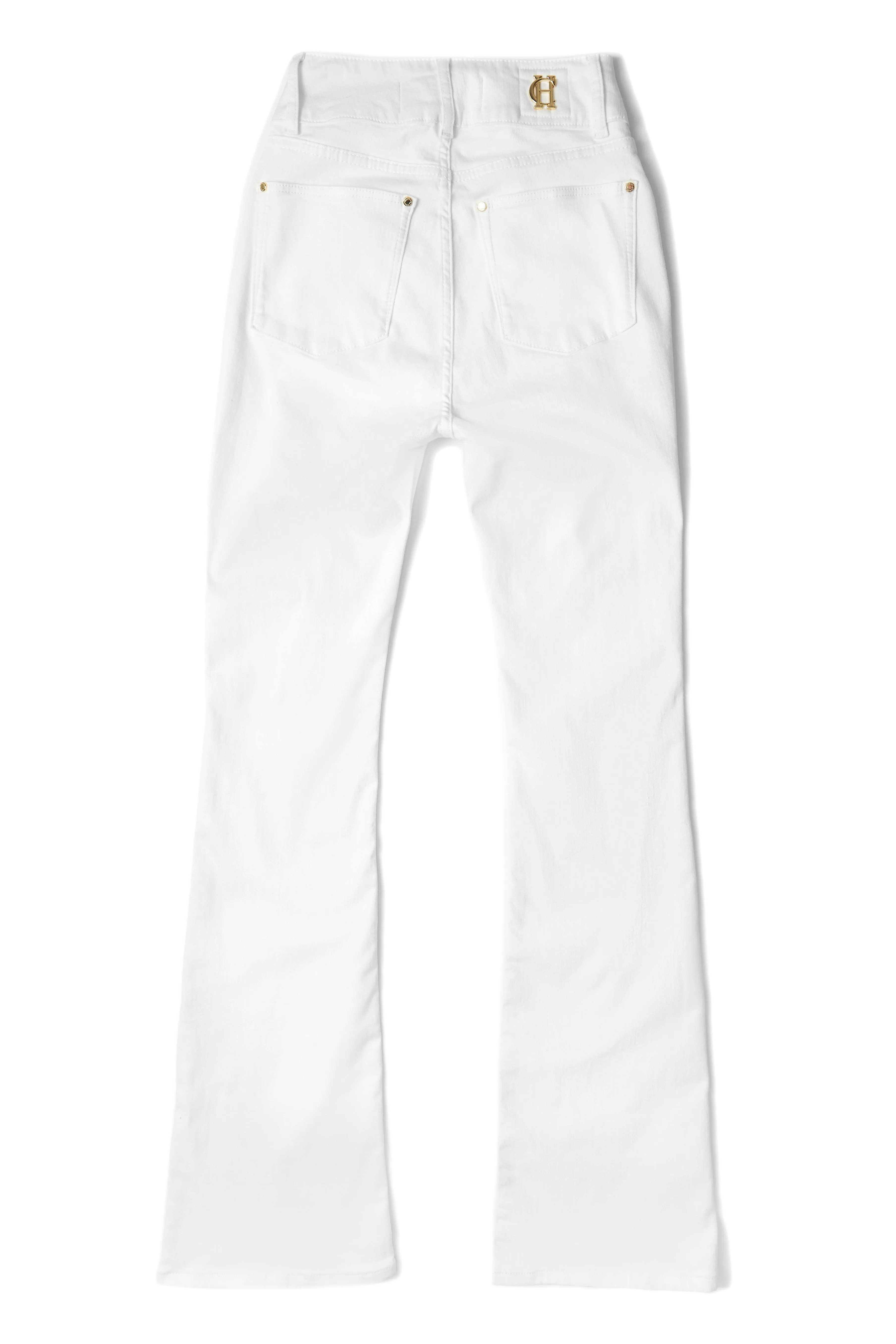 High Rise Flared Jean (White)