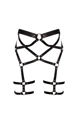 Infinity Leather Suspender Belt