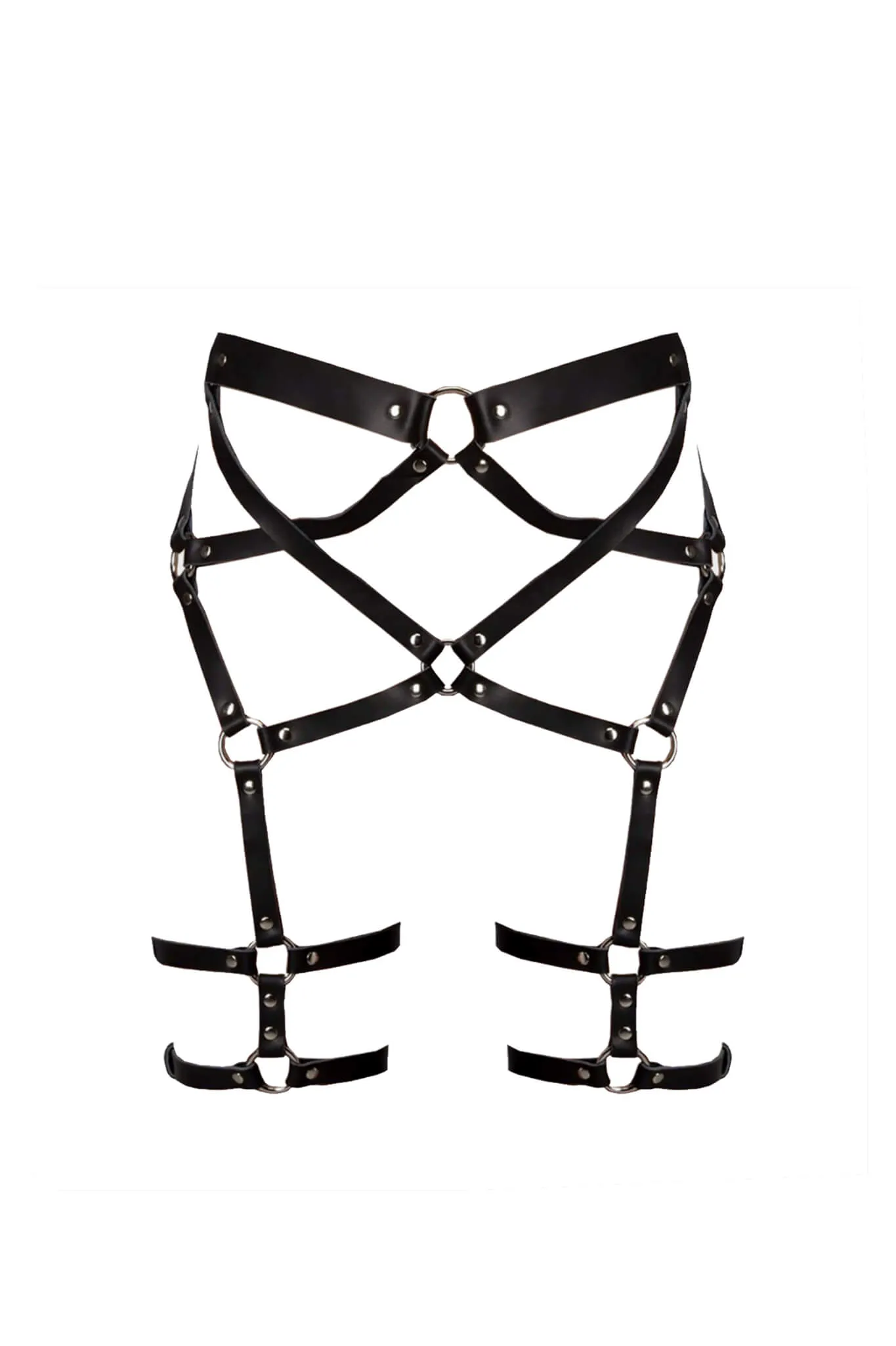 Infinity Leather Suspender Belt