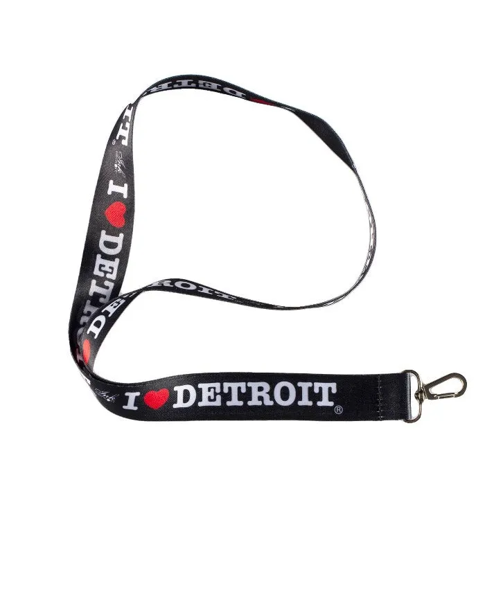 Ink Detroit I Love Detroit Lanyard