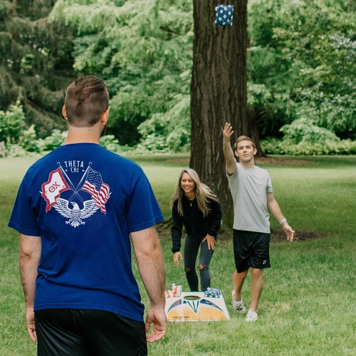 Lambda Chi Comfort Colors Navy Patriot tee