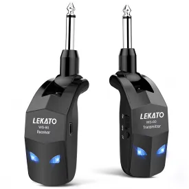 LEKATO WS-80 2.4G Wireless Guitar System Transmitter Receiver