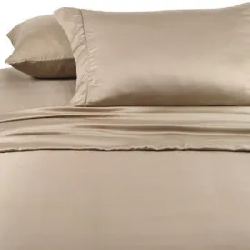 Luxury 1000 Thread Count 100% Egyptian Cotton King Sheet Set In Taupe