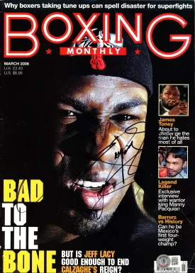 Manny Pacquiao & Jeff Lacy Autographed Boxing Monthly Magazine Beckett BAS #BH29279