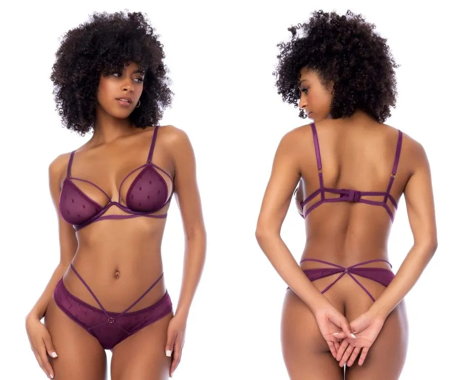 Mapale 8870 Two Piece Lingerie Set Color Wine