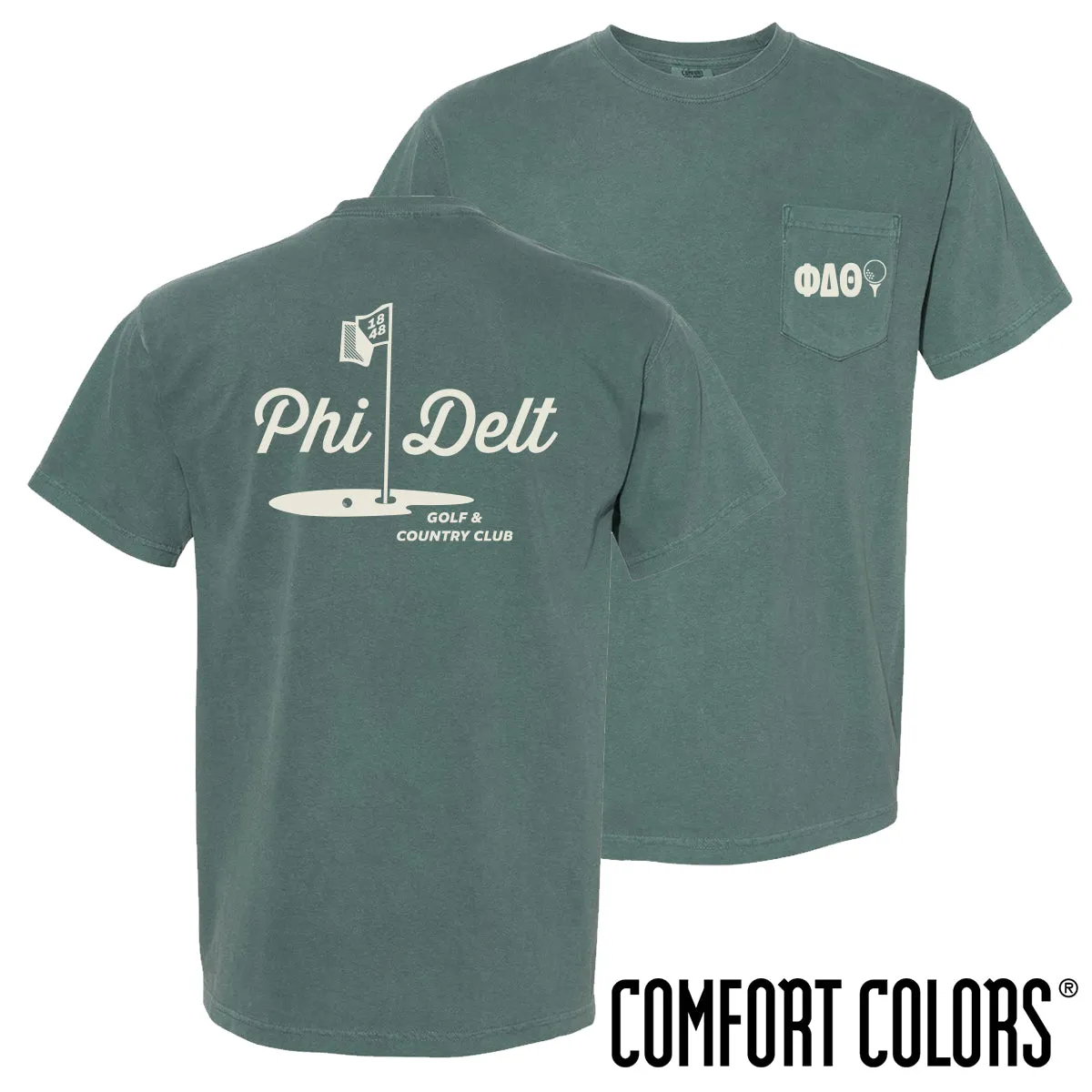 Phi Delt Comfort Colors Par For The Course Short Sleeve Tee