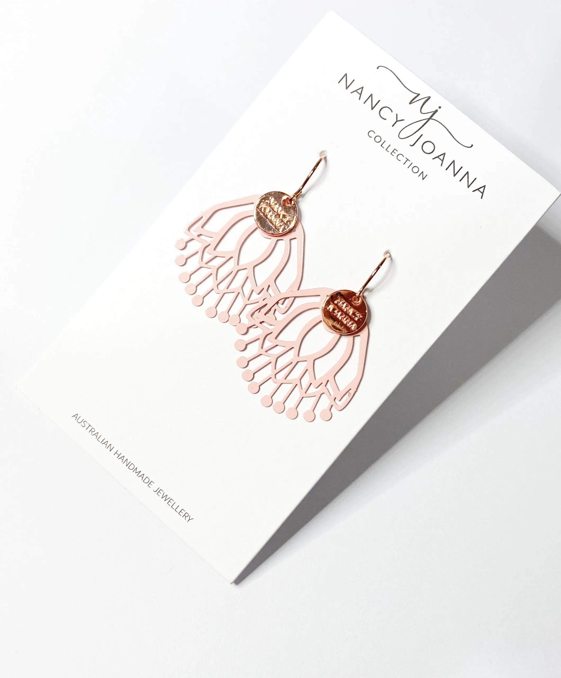 Pink Wattle Wonder Lace Earrings