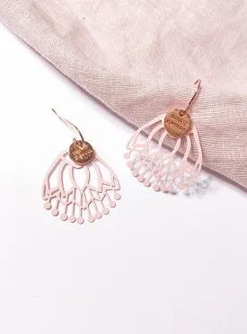 Pink Wattle Wonder Lace Earrings