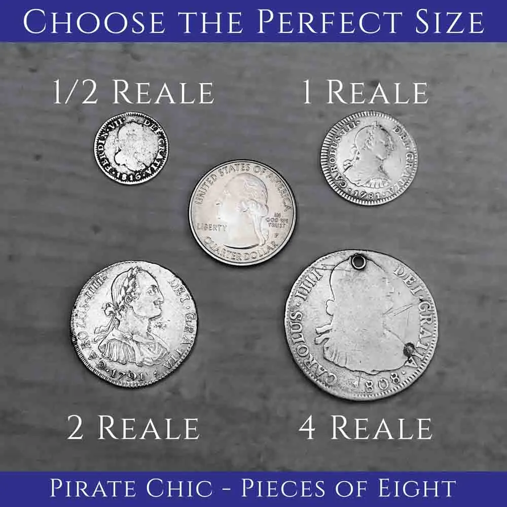 Pirate Chic Silver 1 Reale Spanish Pillar Dollar Dated 1769 - the Legendary "Piece of Eight" Pendant | Artifact #8848