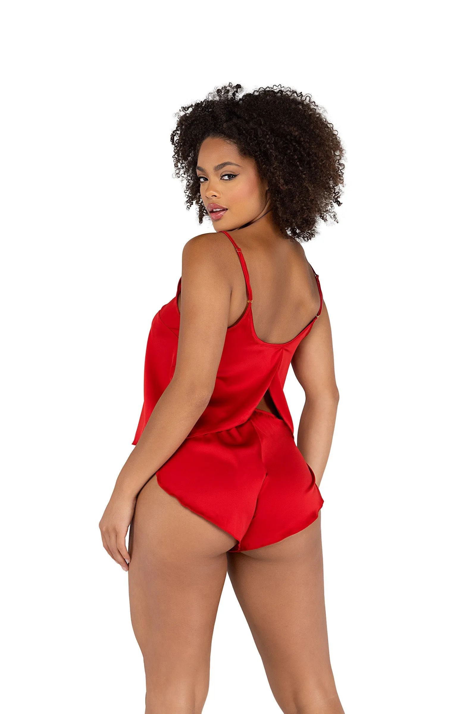 Roma 2PC Soft Satin Tulip Short Set Roma Confidential