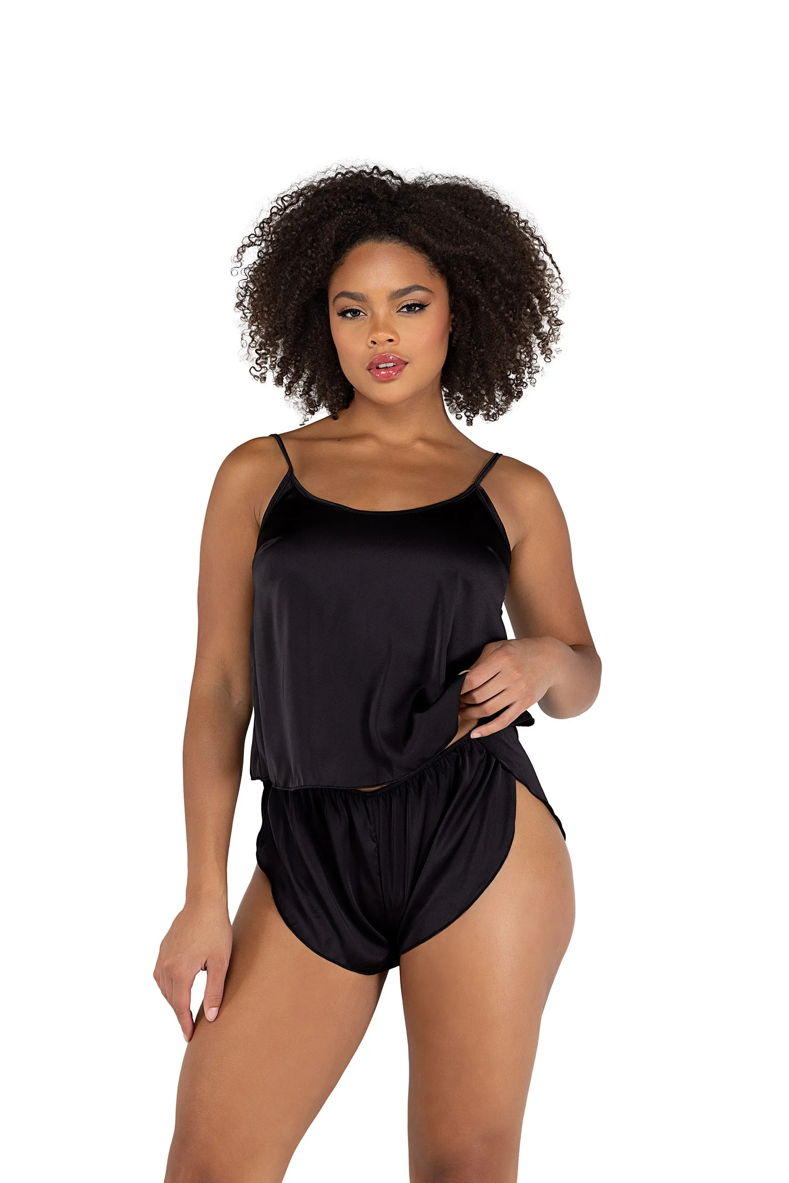 Roma 2PC Soft Satin Tulip Short Set Roma Confidential