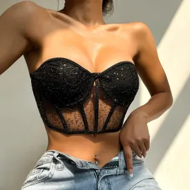 Sexy Corset Bustier Mesh Bralet