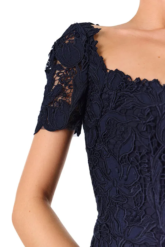 Short Sleeve Lace Sheath