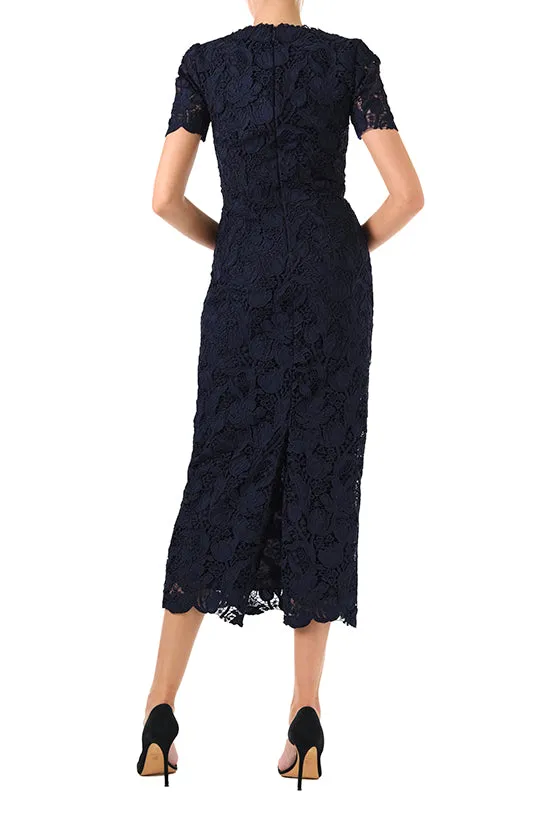 Short Sleeve Lace Sheath