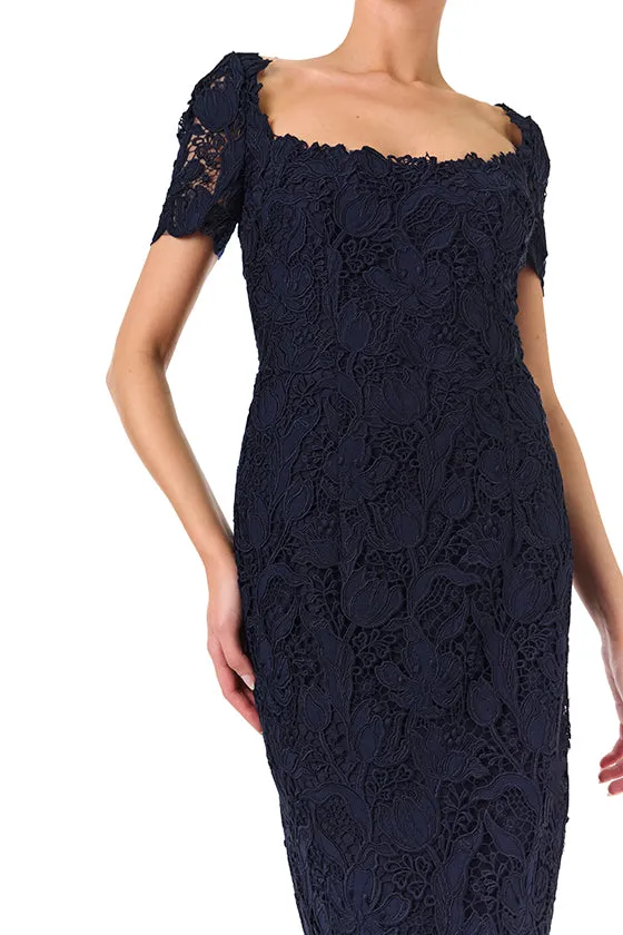 Short Sleeve Lace Sheath