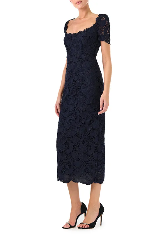 Short Sleeve Lace Sheath