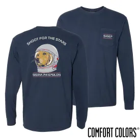 SigEp Comfort Colors Astronaut Retriever Long Sleeve Tee